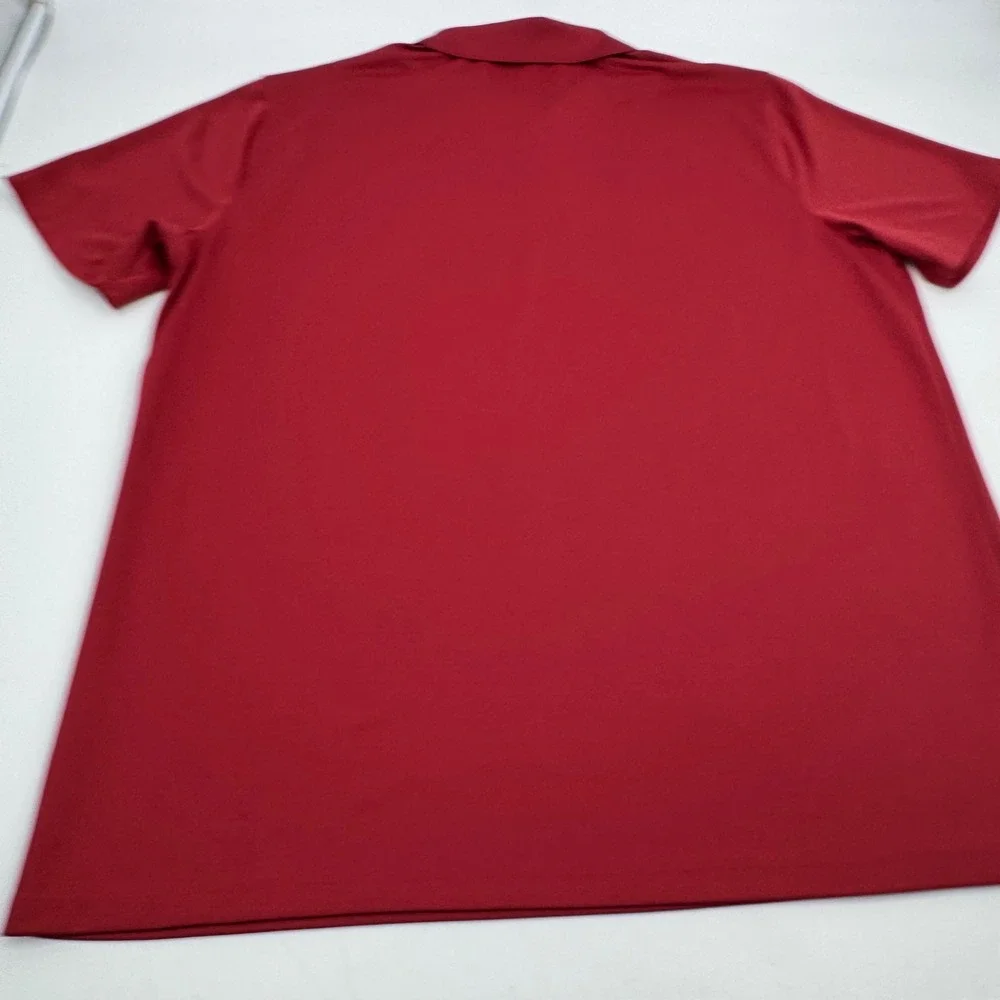 Nike Golf Red Dri-FIT Standard Fit Polo Shirt Pumpkin Ridge Golf‎ Club Mens XL